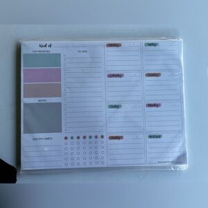Bloom Planner- Planning pad 8.5x11 inches Weekly To Do List & Planner, Pastel